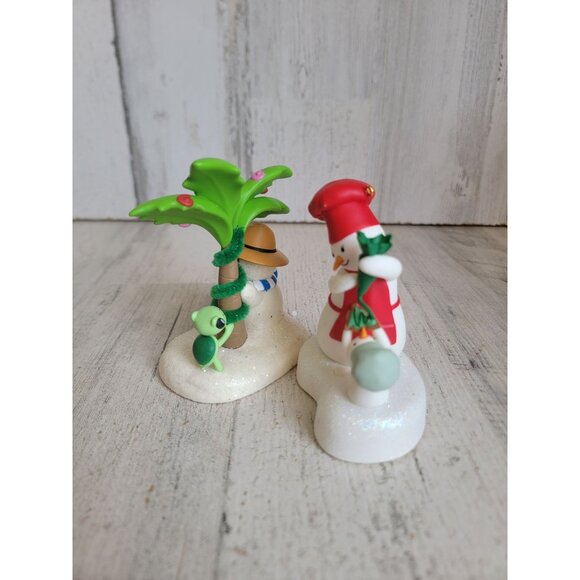 Hallmark snowman Beach turtle cookies for Santa set Xmas ornament - Picture 4 of 8